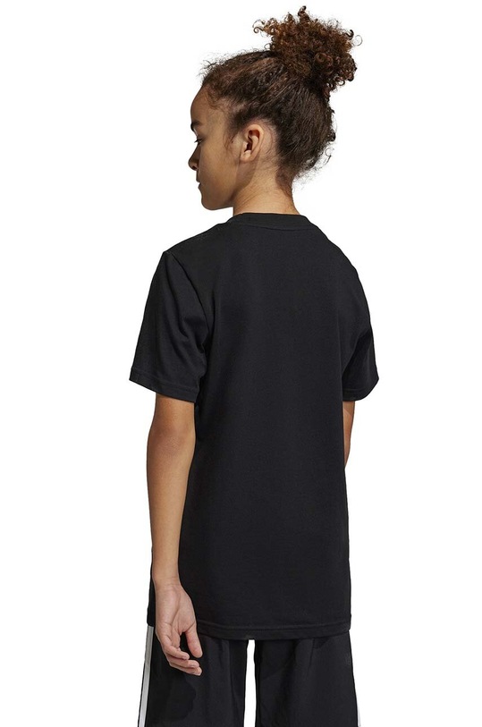 adidas t-shirt bawełniany dziecięcy U SL HR6397 czarny