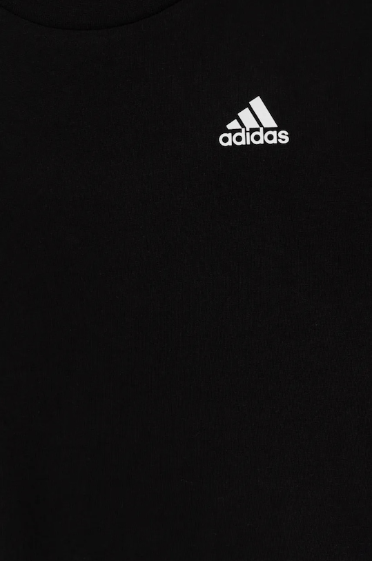 adidas t-shirt bawełniany dziecięcy U SL czarny HR6397