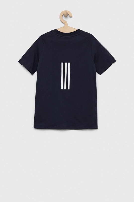 Дитяча бавовняна футболка adidas B D4GMDY HR6282 темно-синій SS23
