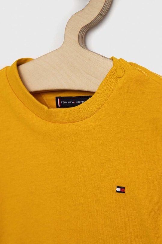 Chłopiec Tommy Hilfiger t-shirt bawełniany dziecięcy KB0KB06879.PPYX pomarańczowy