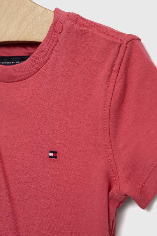 Αγορίστικα Παιδικό βαμβακερό μπλουζάκι Tommy Hilfiger KB0KB06879.PPYX ροζ