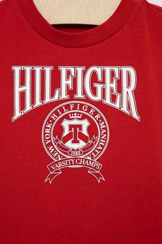 Chłopiec Tommy Hilfiger t-shirt dziecięcy KB0KB08038.PPYX czerwony