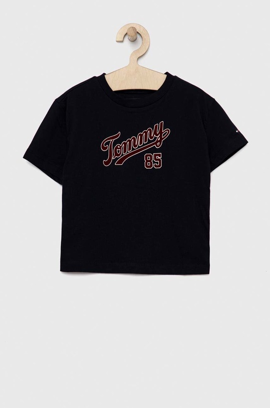 Tommy Hilfiger t-shirt bawełniany dziecięcy nadruk granatowy KB0KB08032.PPYX
