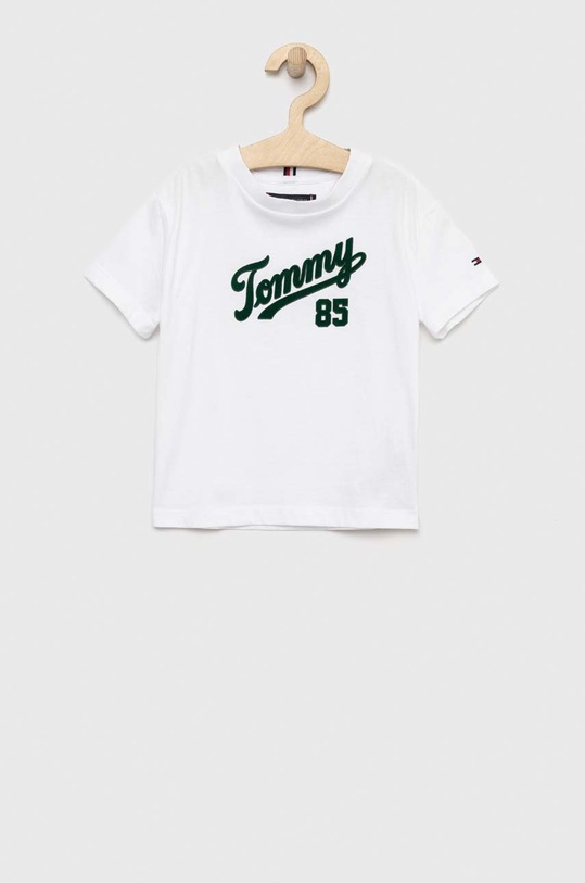 Tommy Hilfiger t-shirt bawełniany dziecięcy nadruk biały KB0KB08032.PPYX