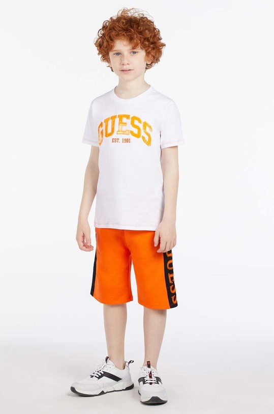 Guess t-shirt dziecięcy aplikacja biały L3RI01.K8HM3.PPYX