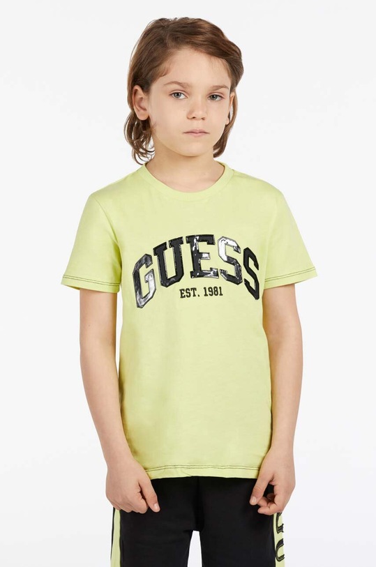Guess t-shirt dziecięcy L3RI01.K8HM3.PPYX zielony