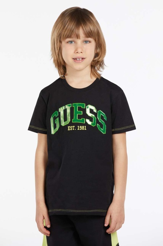 Guess t-shirt dziecięcy L3RI01.K8HM3.PPYX czarny