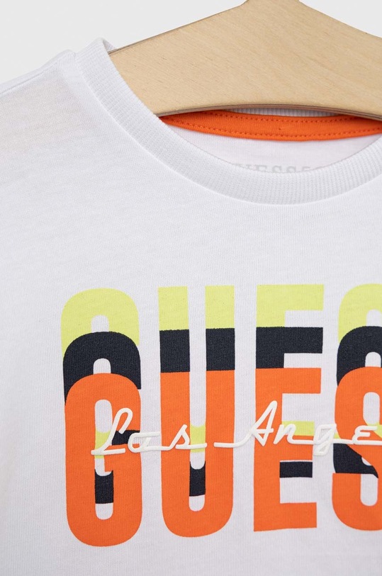 Chłopiec Guess t-shirt bawełniany dziecięcy N3RI01.K8HM0.PPYX biały
