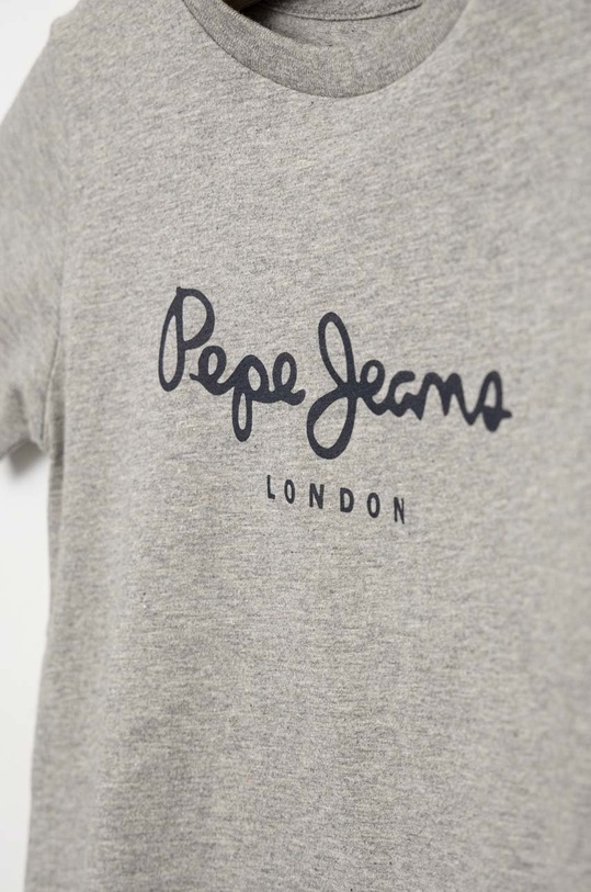 Chłopiec Pepe Jeans t-shirt bawełniany dziecięcy PB503491 szary
