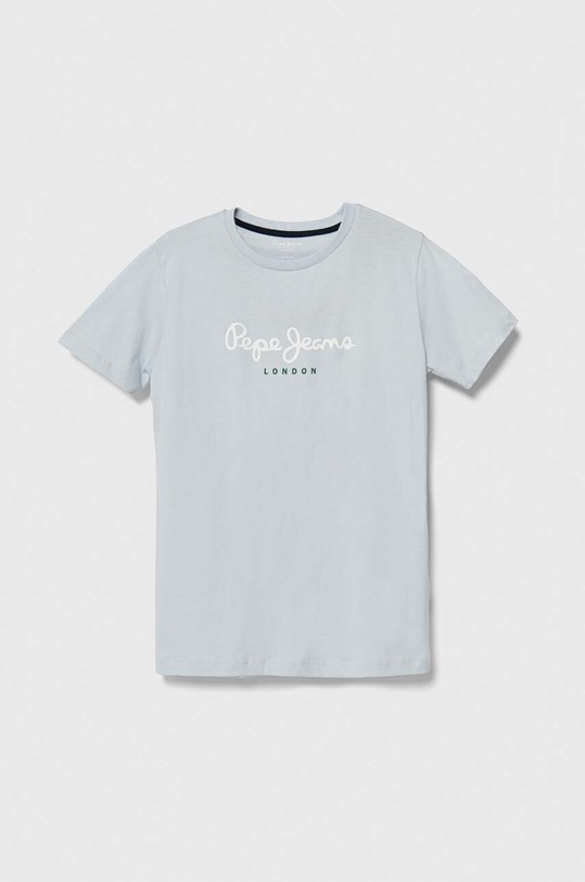 Pepe Jeans t-shirt bawełniany dziecięcy nadruk niebieski PB503493