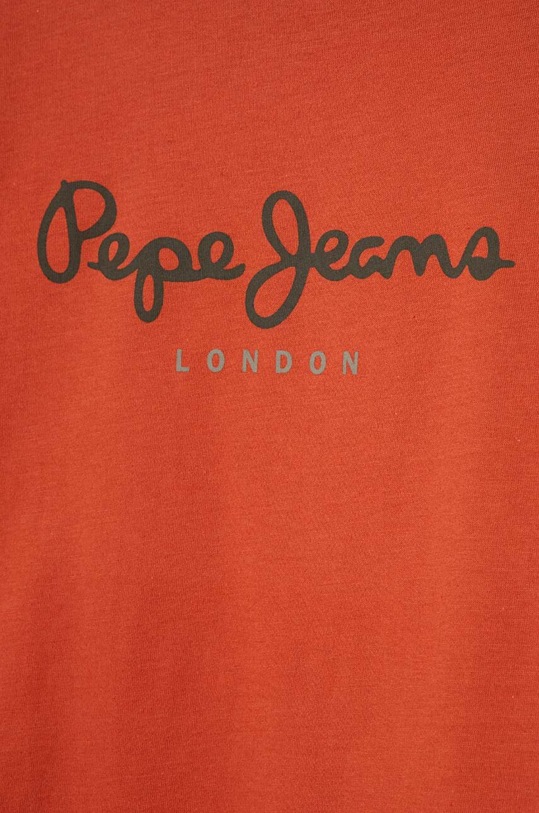 Chłopiec Pepe Jeans t-shirt bawełniany dziecięcy PJL BJ PB503493 pomarańczowy