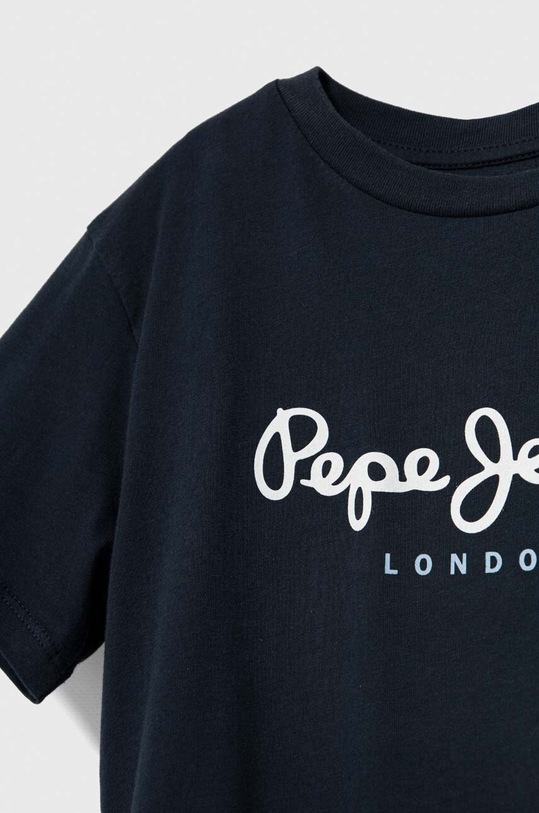 Chłopiec Pepe Jeans t-shirt bawełniany dziecięcy PB503493 granatowy
