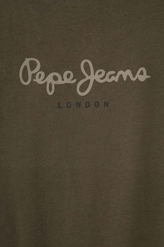 Chłopiec Pepe Jeans t-shirt bawełniany dziecięcy PJL BJ PB503493 zielony