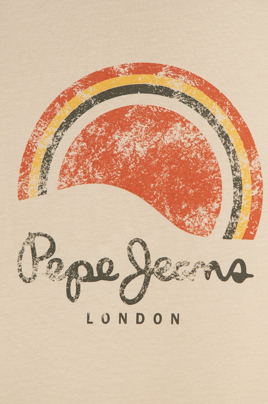 Chłopiec Pepe Jeans t-shirt bawełniany dziecięcy PB503500 beżowy