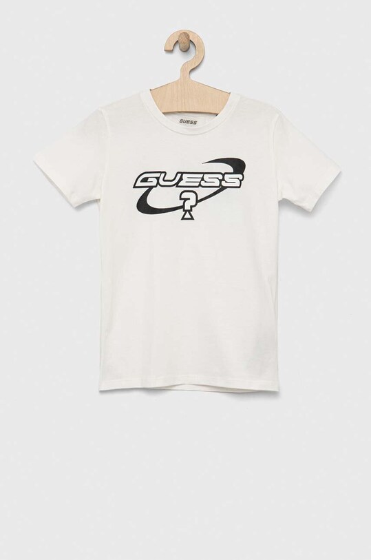Guess t-shirt bawełniany dziecięcy nadruk biały L3GI29.I3Z14.PPYX