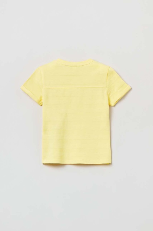 OVS t-shirt bawełniany niemowlęcy 1759180.Boy.9.36months. żółty SS23