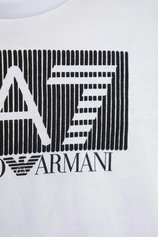 Αγορίστικα Παιδικό βαμβακερό μπλουζάκι EA7 Emporio Armani 3RBT53.BJ02Z λευκό