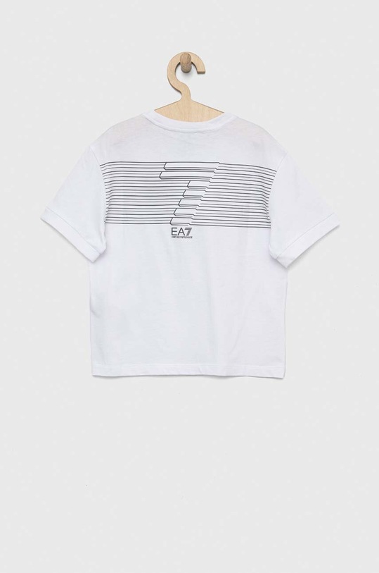 EA7 Emporio Armani t-shirt bawełniany dziecięcy 3RBT60.BJ02Z biały SS23