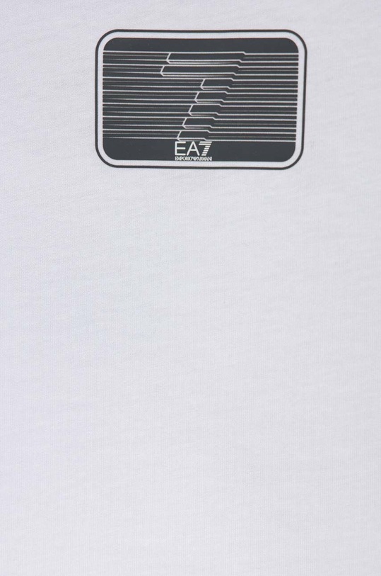Chłopiec EA7 Emporio Armani t-shirt bawełniany dziecięcy 3RBT60.BJ02Z biały