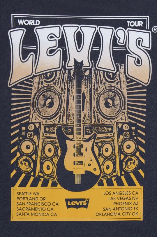 Chłopiec Levi's t-shirt bawełniany dziecięcy 8EH894 granatowy