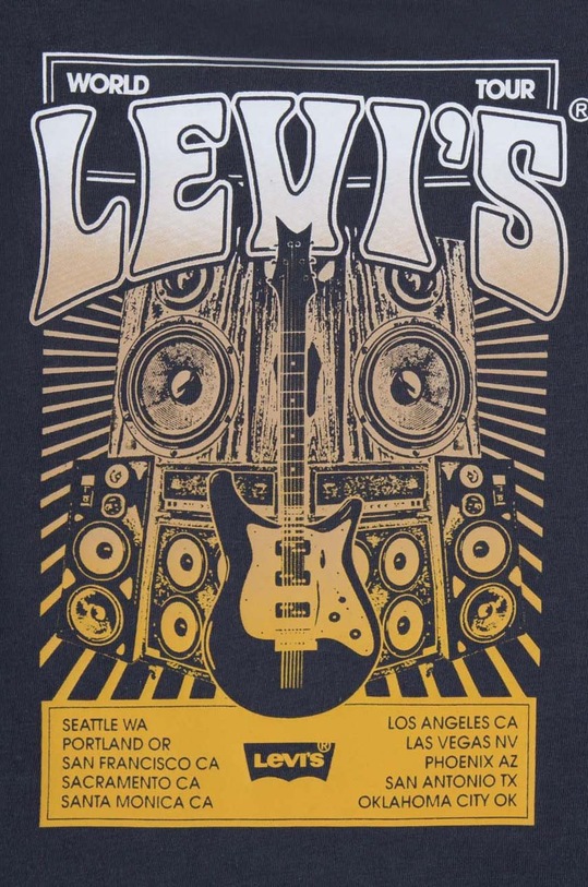 Fiú Levi's gyerek pamut póló 9EH894 sötétkék