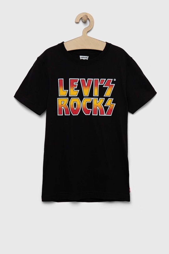 Levi's gyerek pamut póló pamut fekete 9EH895