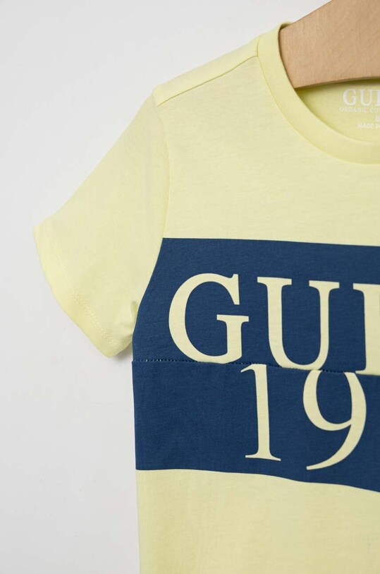 Αγορίστικα Παιδικό βαμβακερό μπλουζάκι Guess L3GI07.K8HM0.PPYX πράσινο