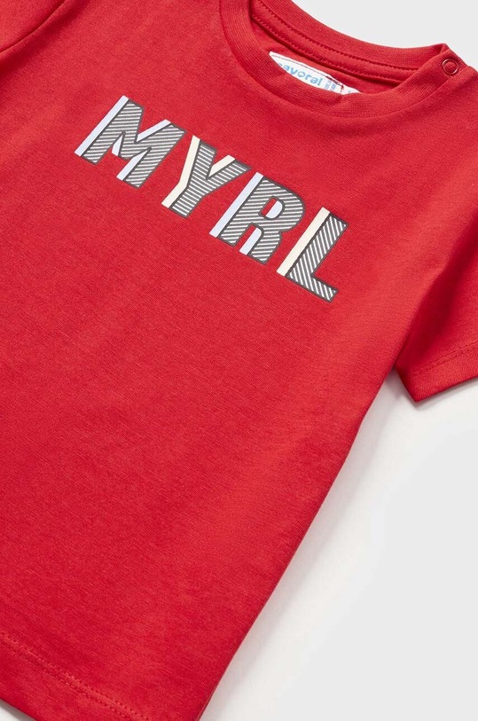 Chłopiec Mayoral t-shirt bawełniany dziecięcy 106.3G.BABY.B.PPYX czerwony