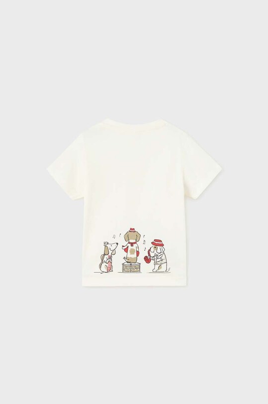Mayoral t-shirt bawełniany niemowlęcy 1017.3B.BABY biały SS23