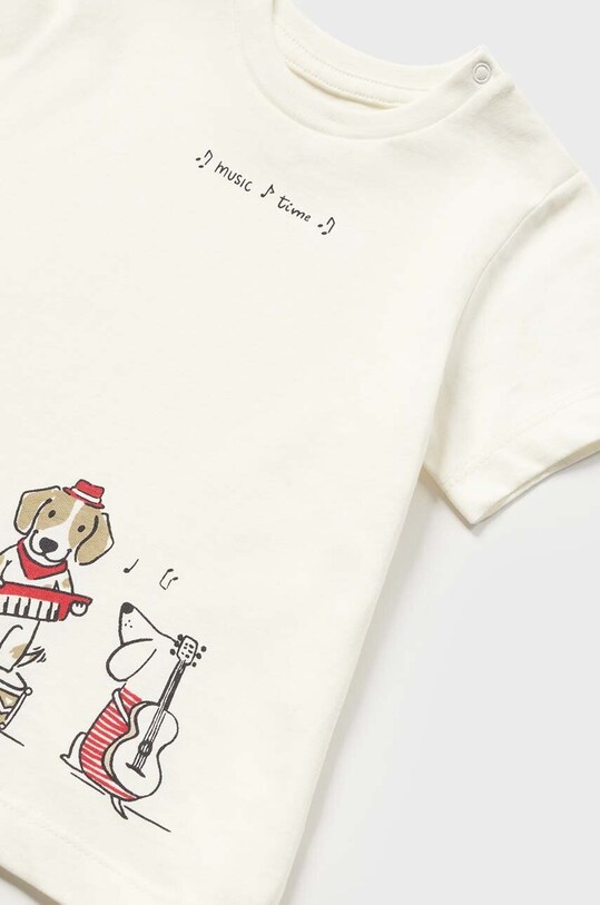 Chłopiec Mayoral t-shirt bawełniany niemowlęcy 1017.3B.BABY biały
