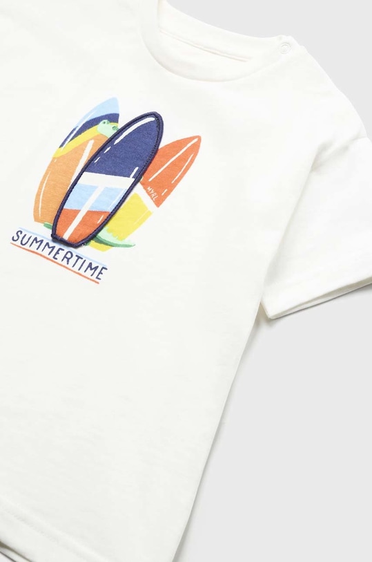 Μωρό βαμβακερό μπλουζάκι Mayoral 1020.3E.BABY λευκό