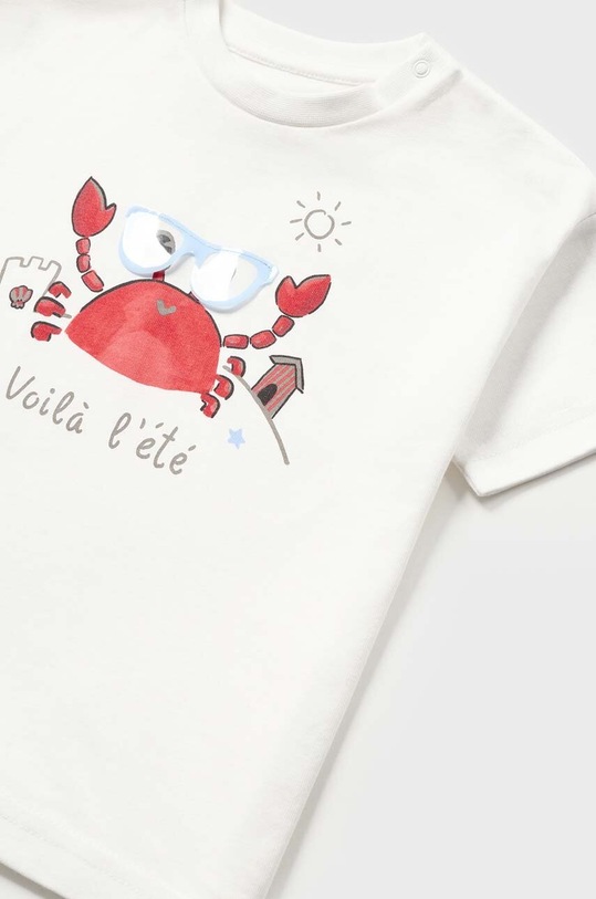 Chłopiec Mayoral t-shirt bawełniany niemowlęcy 1026.3K.BABY biały