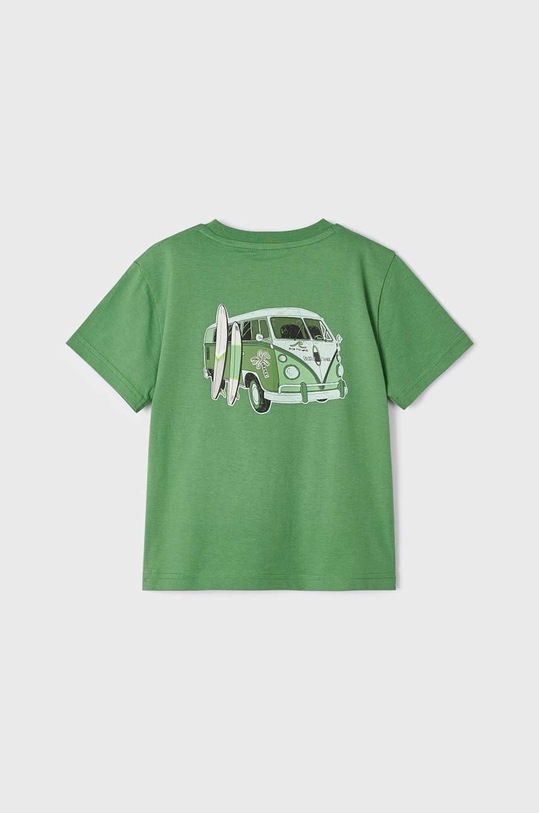 Mayoral t-shirt bawełniany dziecięcy 3013.5E.MINI.B zielony