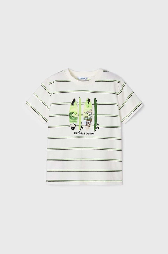 Chłopiec Mayoral t-shirt bawełniany dziecięcy 3017.5F.MINI.B zielony