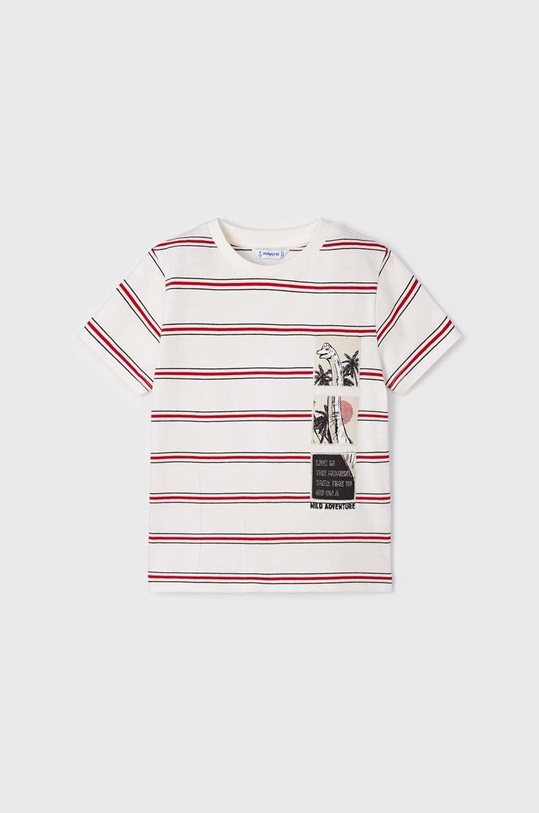 Детска памучна тениска Mayoral 3017.5F.MINI.B червен SS23