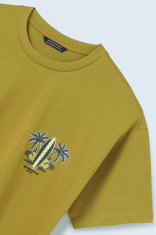 Chłopiec Mayoral t-shirt bawełniany dziecięcy 6086.7E.JUNIOR.B zielony