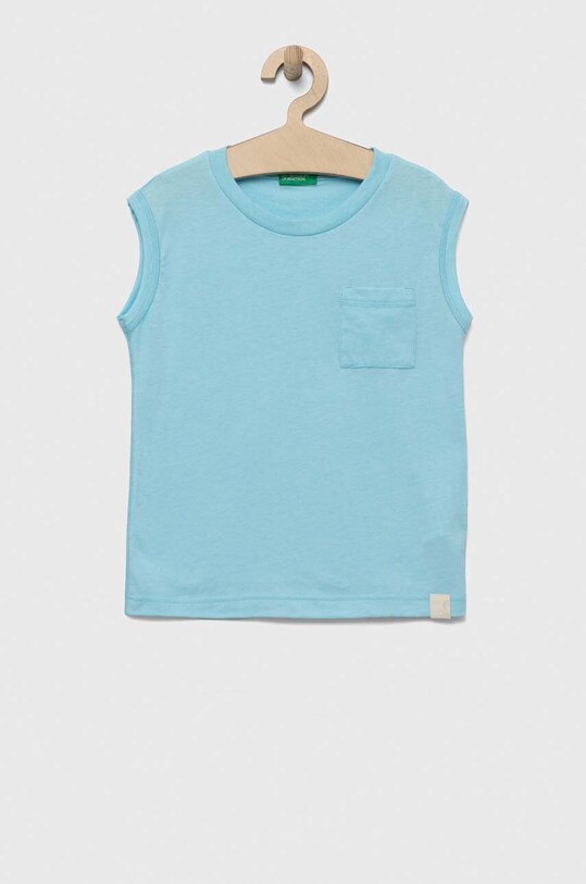 Dětský top United Colors of Benetton kulatý modrá 37YKCH00Q.G.SEASONAL