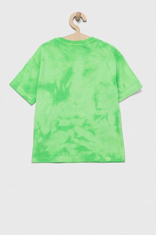 Sisley t-shirt bawełniany dziecięcy 3085X1036.G.SEASONAL zielony SS23