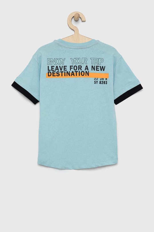 Chłopiec Sisley t-shirt bawełniany dziecięcy 3096X102H.G.SEASONAL turkusowy