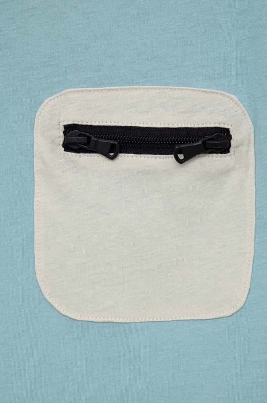 Sisley t-shirt bawełniany dziecięcy turkusowy 3096X102H.G.SEASONAL