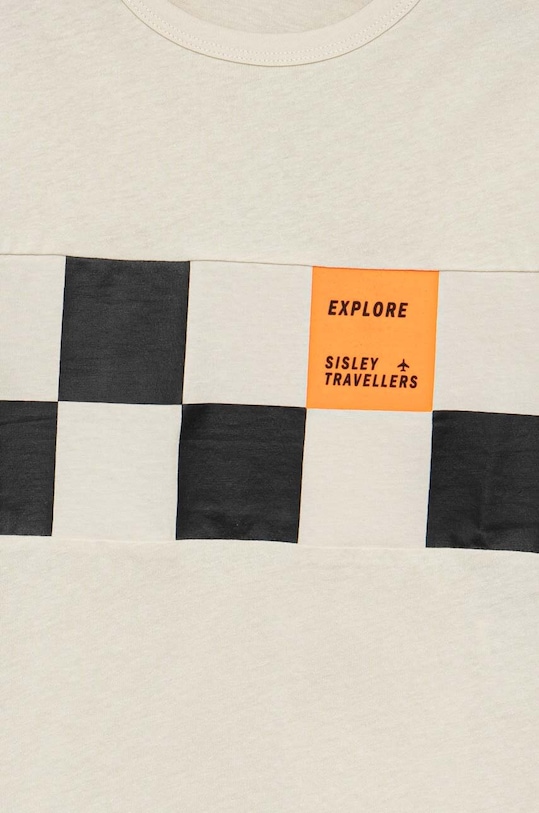 Sisley tricou copii bej 3096X102I.G.SEASONAL