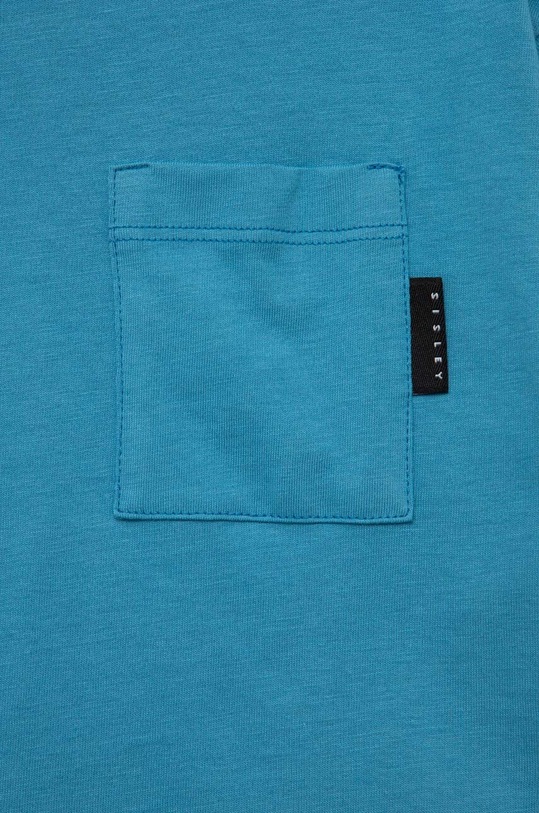 Chłopiec Sisley t-shirt bawełniany dziecięcy 3096X1032.G.SEASONAL niebieski