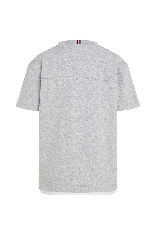 CHLAPEC Dětské bavlněné tričko Tommy Hilfiger KB0KB08206.PPYX šedá