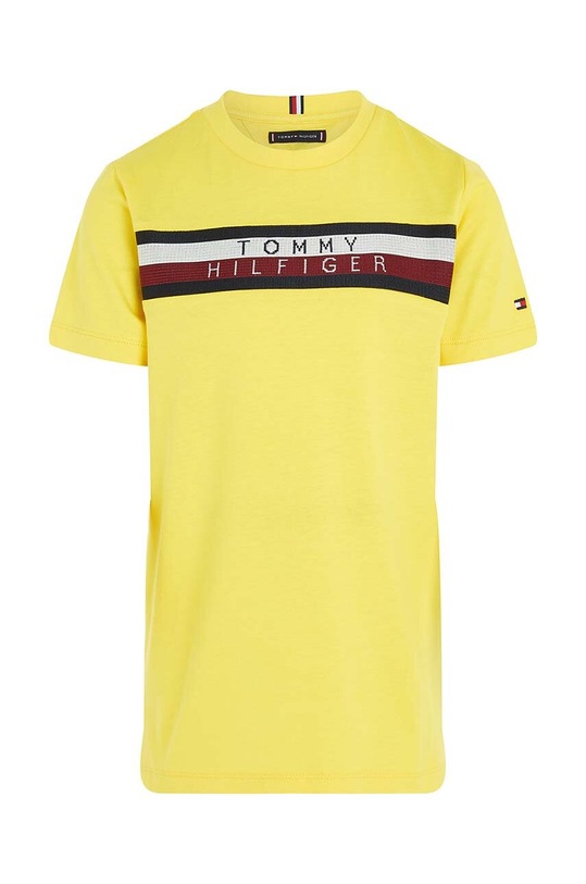 Dětské bavlněné tričko Tommy Hilfiger KB0KB08204.PPYX žlutá SS23