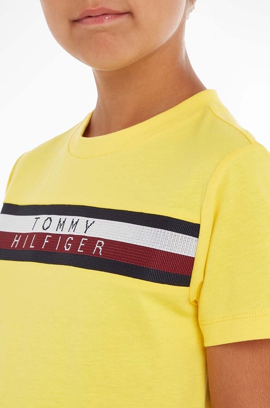 Dětské bavlněné tričko Tommy Hilfiger KB0KB08204.PPYX žlutá