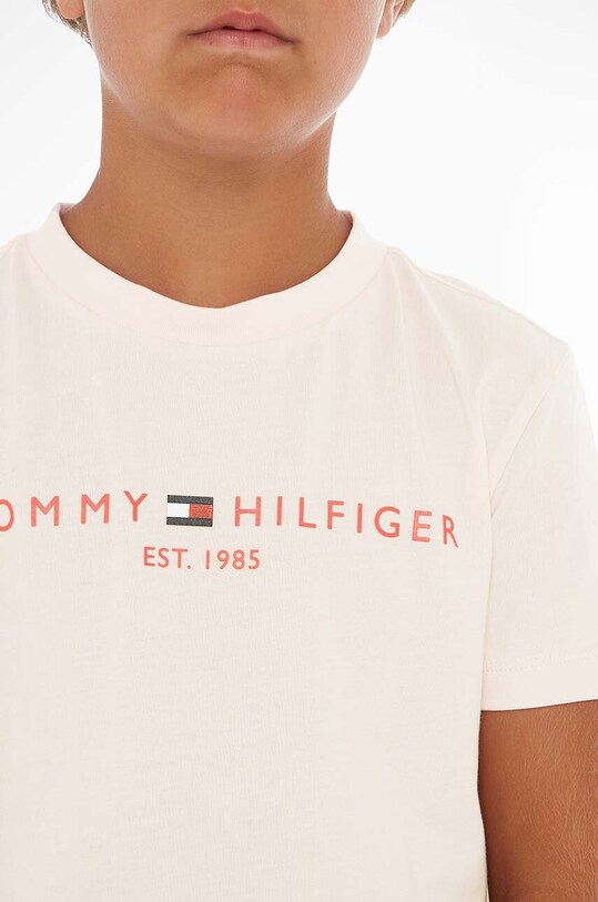 Дитяча бавовняна футболка Tommy Hilfiger KS0KS00397.PPYX рожевий