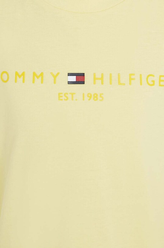 Дитяча бавовняна футболка Tommy Hilfiger жовтий KS0KS00397.PPYX