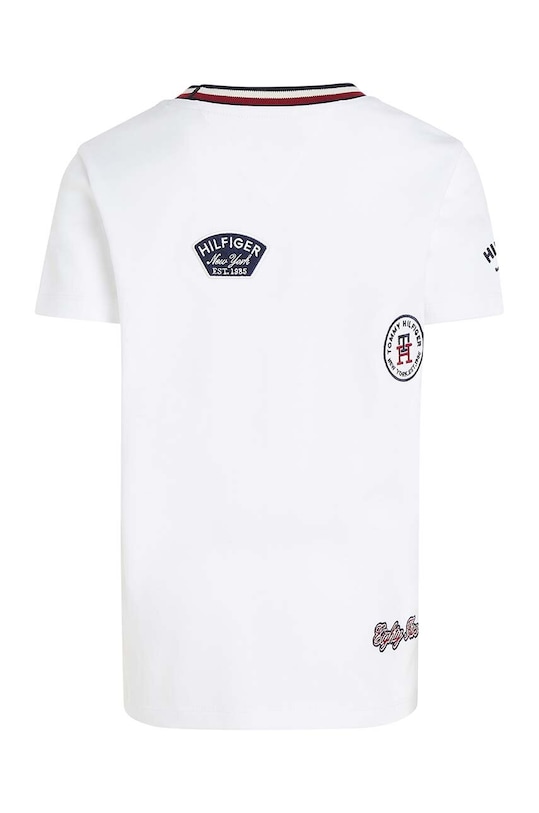 Chłopiec Tommy Hilfiger t-shirt bawełniany dziecięcy KB0KB08209.PPYX biały