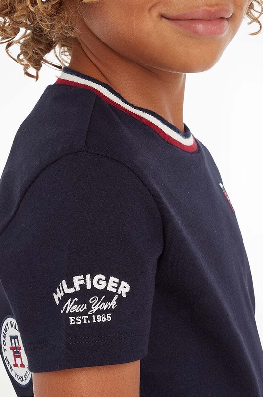 Dětské bavlněné tričko Tommy Hilfiger KB0KB08209.PPYX námořnická modř