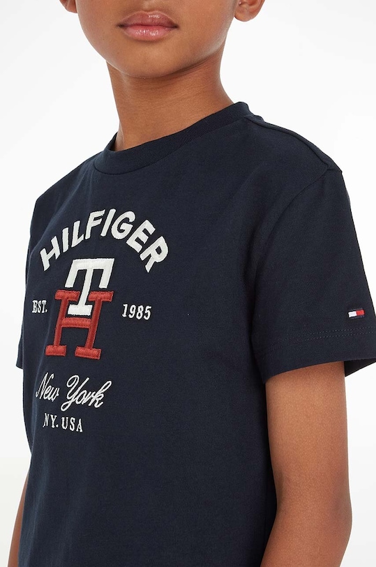 Tommy Hilfiger t-shirt bawełniany dziecięcy KS0KS00393.PPYX granatowy